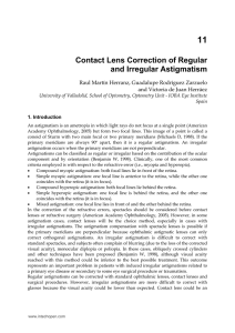 Contact Lens Correction of Regular and Irregular Astigmatism