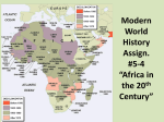 Modern World History Assign. #5-2 *Africa in the 20th Century*