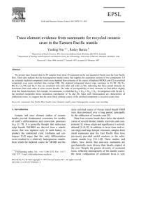 Trace element evidence from seamounts for recycled oceanic crust