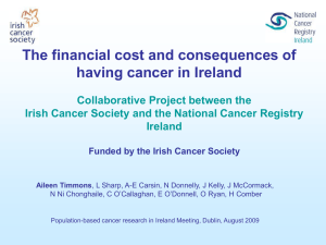 The financial cost and consequences of having cancer in Ireland