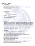 Module Title: Statistics