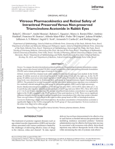 Vitreous Pharmacokinetics and Retinal Safety of