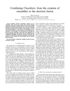 Combining Classifiers: from the creation of ensembles - ICMC