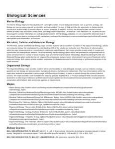 Biological Sciences - Auburn University Bulletin