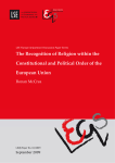 The Recognition of Religion within the Constitutional and Political