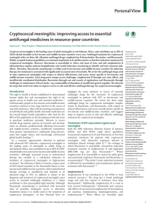 Cryptococcal meningitis: improving access to essential antifungal