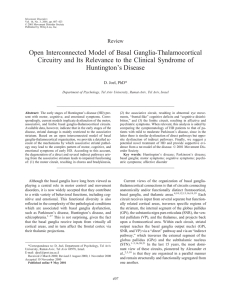 Open interconnected model of basal ganglia