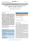 Inhibition of early caries lesion progression by the infiltration of light