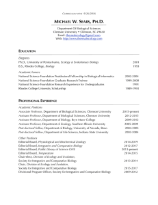 CV - Thermal Ecology