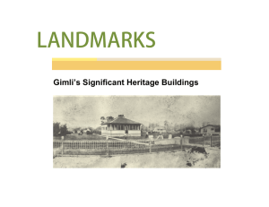 Heritage Manitoba: Gimli Landmarks
