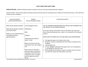 Study Group Care Plan Form Instructions