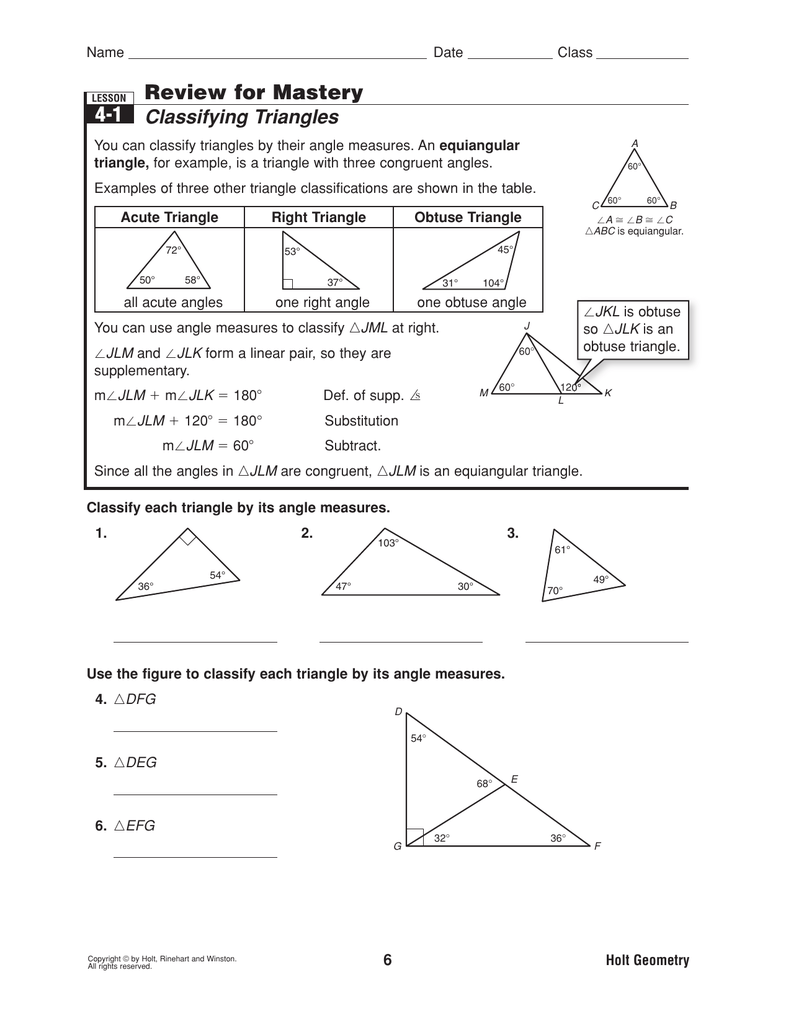 Worksheets Classify Triangles Worksheet classifying triangles