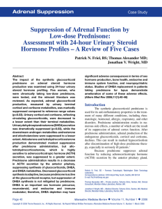 Suppression of Adrenal Function by Low-dose Prednisone