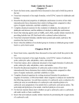Study Guide for Exam 4 Chapter 17