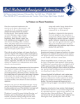 Primer on Plant Nutrition - UConn`s Soil Nutrient Analysis Laboratory