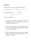 Residuals and outliers