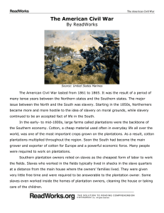 The American Civil War Passage Questions