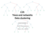 L10: Trees and networks Data clustering