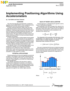 Implementing Positioning Algorithms Using Accelerometers