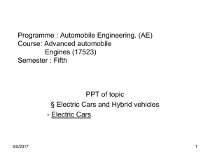 §2.9 Electric Cars and Hybrid vehicles