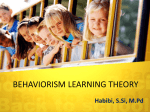 BEHAVIORISM LEARNING THEORY