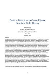 Particle Detectors in Curved Space Quantum Field Theory