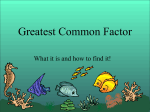 greatest common factor