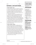 Summary: Land and Climate