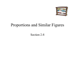 Proportions and Similar Figures