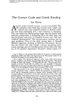 The Gortyn Code and Greek Kinship , Greek, Roman