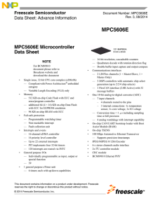 MPC5606E Microcontroller Data Sheet
