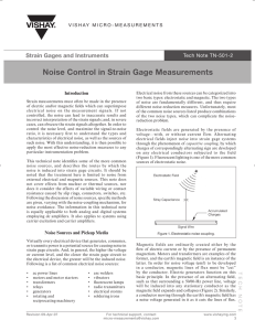 Noise Control in Strain Gage Measurements