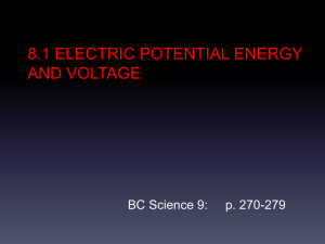 8.1 Electric Potential Energy and Voltage