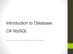 C# MySQL