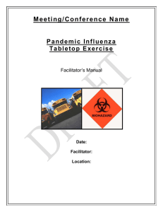 Pandemic Influenza - Facilitator`s Manual
