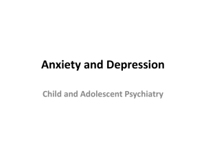 Anxiety and Depression