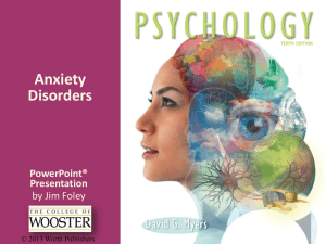Anxiety Disorders Anxiety Disorders