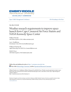 Weather research requirements to improve space launch from Cape