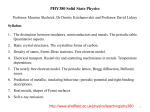PHY380 Solid State Physics