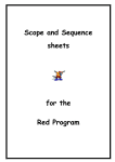 Scope and Sequence sheets for the Red Program