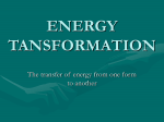 ENERGY TANSFORMATION