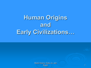World History—Early Civ. And Egypt