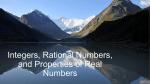 Integers, Rational Numbers, and Properties of