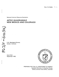 AZTEC QUADRANGLE NEW MEXICO AND COLORADO