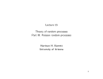 Lecture 15 Theory of random processes Part III: Poisson random