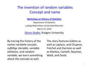 The invention of random variables