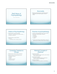 Brief History of Psychopathology