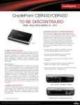 CradlePoint CBR400/CBR450 TO BE DISCONTINUED