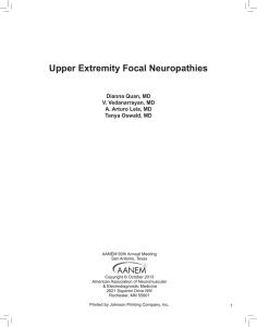 Upper Extremity Focal Neuropathies