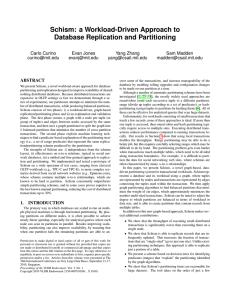 a Workload-Driven Approach to Database Replication and Partitioning